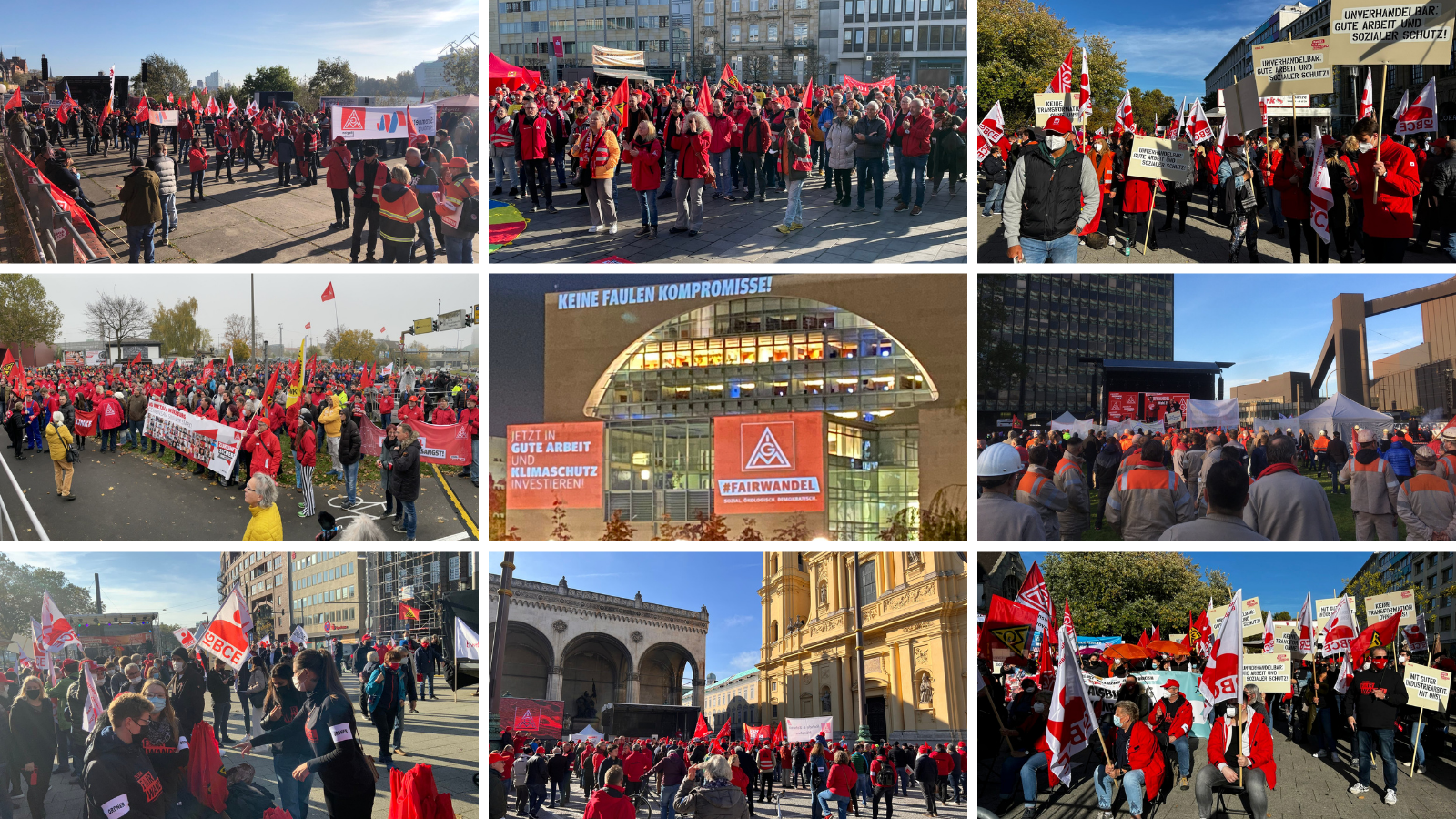 Aktionstag Transformation IG Metall and IG BCE